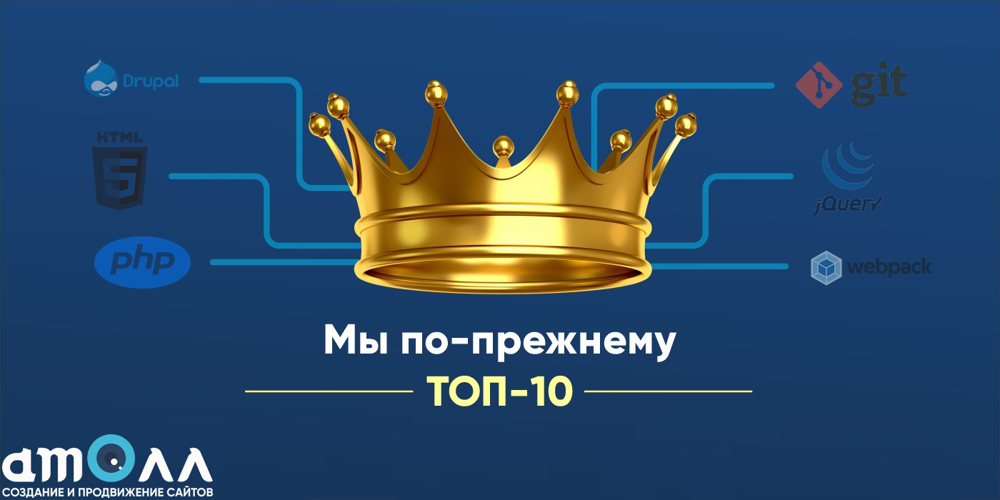 Мы в ТОП-10 среди лучших компаний по созданию сайтов